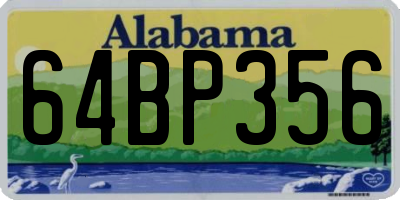 AL license plate 64BP356