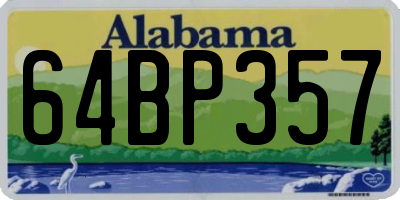AL license plate 64BP357