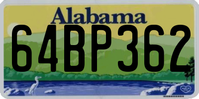 AL license plate 64BP362