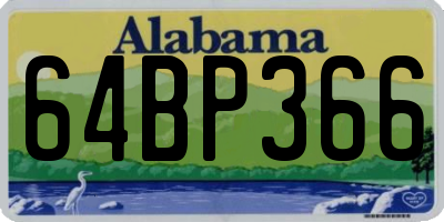 AL license plate 64BP366