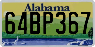 AL license plate 64BP367
