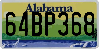 AL license plate 64BP368