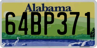 AL license plate 64BP371