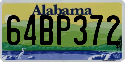 AL license plate 64BP372