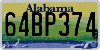 AL license plate 64BP374