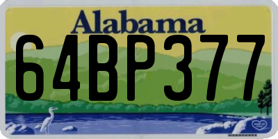 AL license plate 64BP377