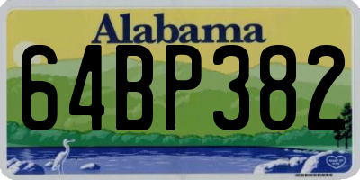 AL license plate 64BP382