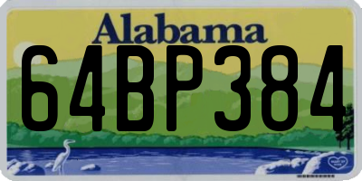 AL license plate 64BP384