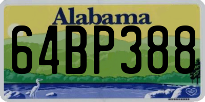 AL license plate 64BP388