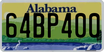 AL license plate 64BP400