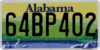 AL license plate 64BP402