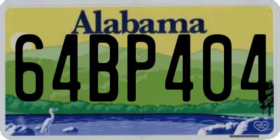 AL license plate 64BP404