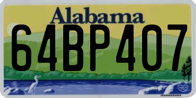 AL license plate 64BP407