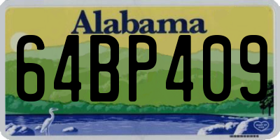 AL license plate 64BP409