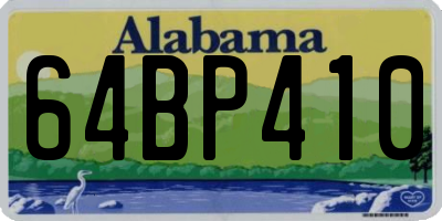 AL license plate 64BP410