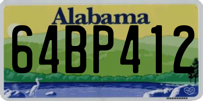 AL license plate 64BP412