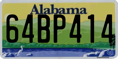AL license plate 64BP414