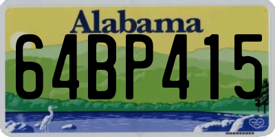 AL license plate 64BP415