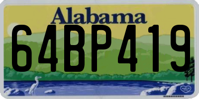 AL license plate 64BP419