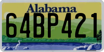 AL license plate 64BP421
