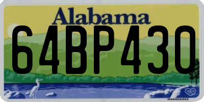 AL license plate 64BP430