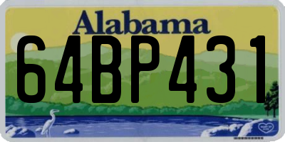 AL license plate 64BP431