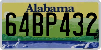 AL license plate 64BP432