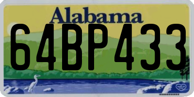 AL license plate 64BP433