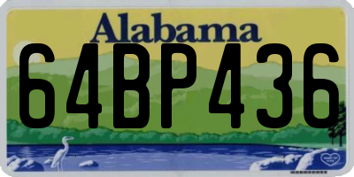 AL license plate 64BP436