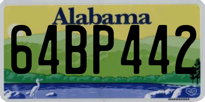 AL license plate 64BP442