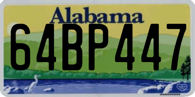 AL license plate 64BP447
