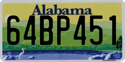 AL license plate 64BP451