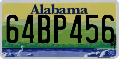 AL license plate 64BP456