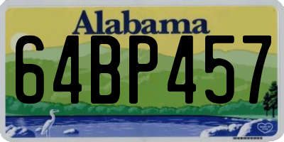 AL license plate 64BP457