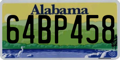 AL license plate 64BP458