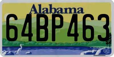 AL license plate 64BP463