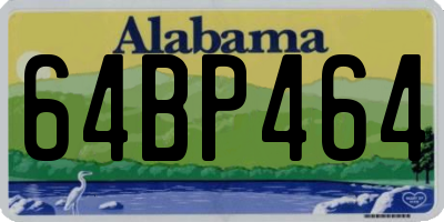 AL license plate 64BP464