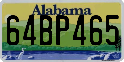 AL license plate 64BP465