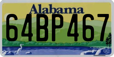 AL license plate 64BP467