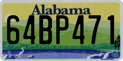 AL license plate 64BP471