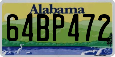 AL license plate 64BP472