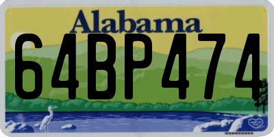AL license plate 64BP474
