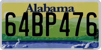 AL license plate 64BP476