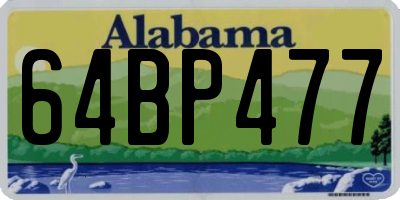 AL license plate 64BP477