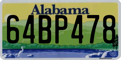 AL license plate 64BP478