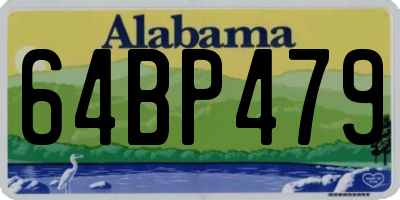 AL license plate 64BP479