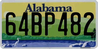 AL license plate 64BP482