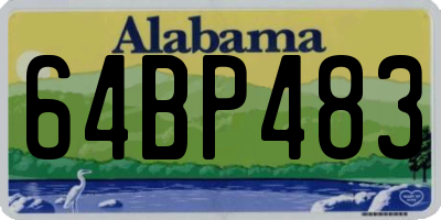 AL license plate 64BP483