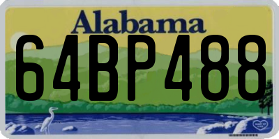 AL license plate 64BP488