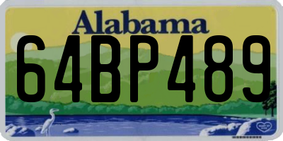 AL license plate 64BP489